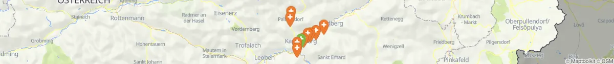 Map view for Pharmacies emergency services nearby Aflenz (Bruck-Mürzzuschlag, Steiermark)